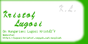 kristof lugosi business card